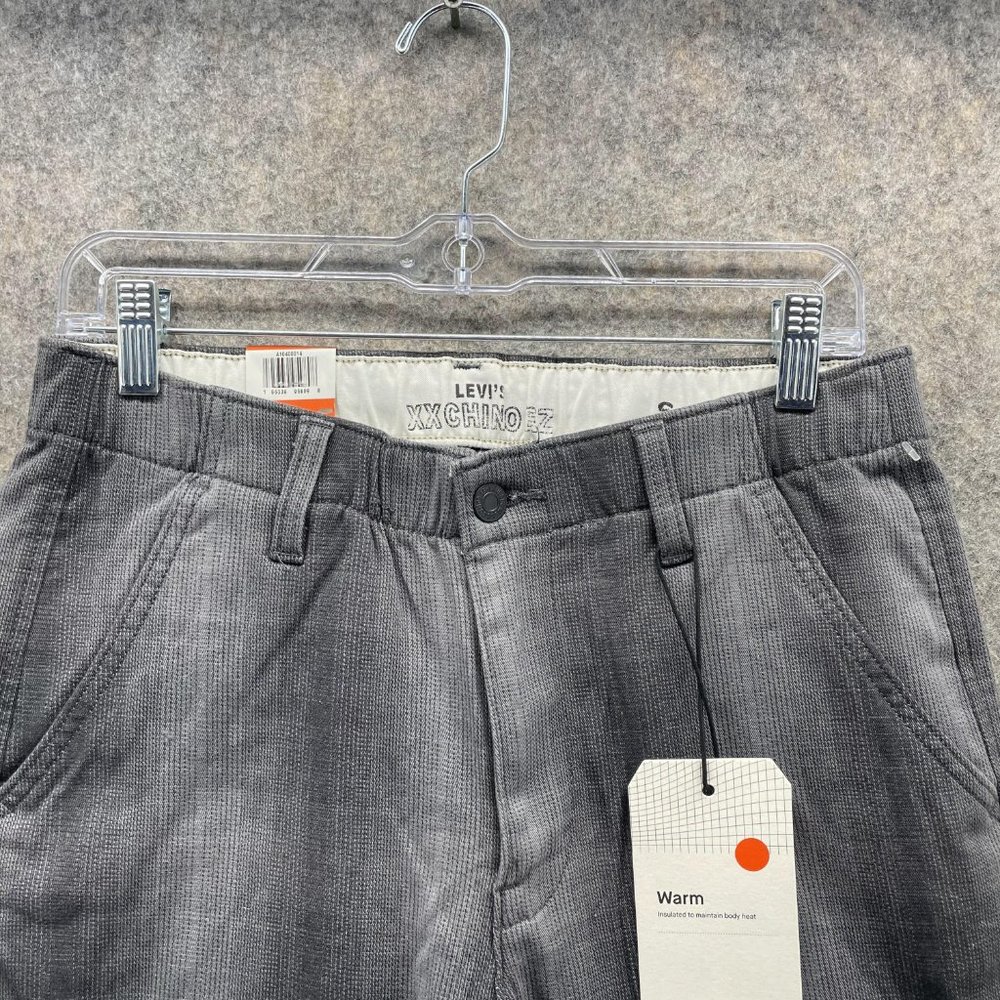 Levis XX Chino Pants Men Small Gray EZ Pants Outdoors Stretch Fit Plaid Straight - Picture 2 of 12
